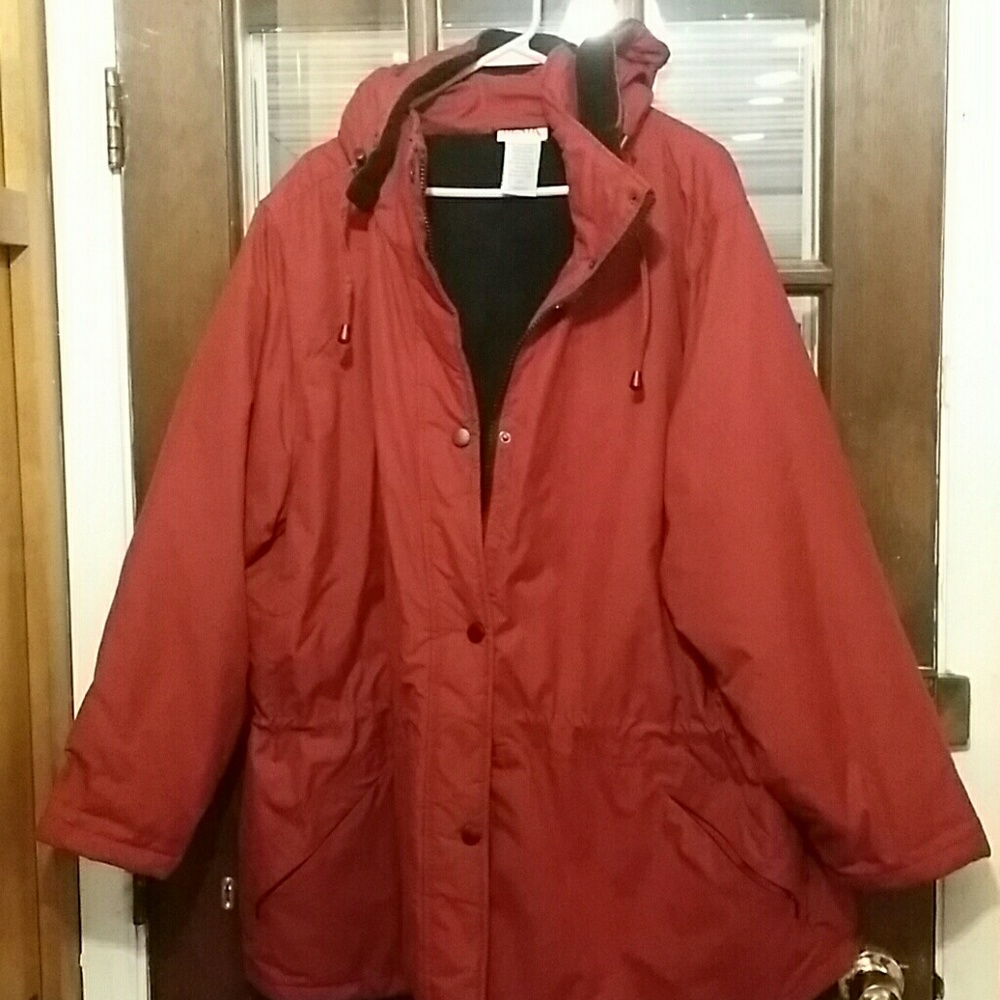 Red winter coat